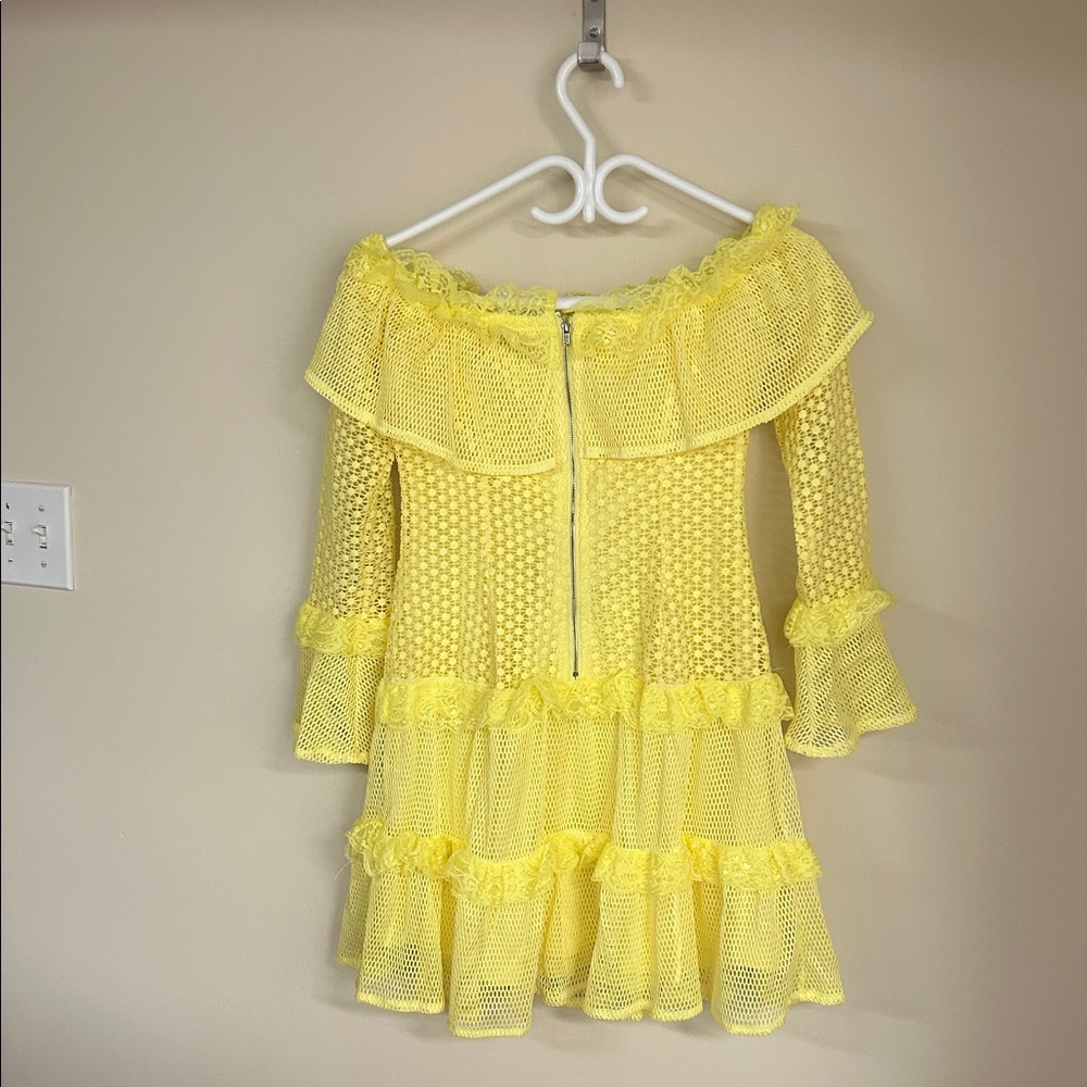 Simplee Apparel Sunny Yellow Ruffle Mini Dress - Picture 2 of 2